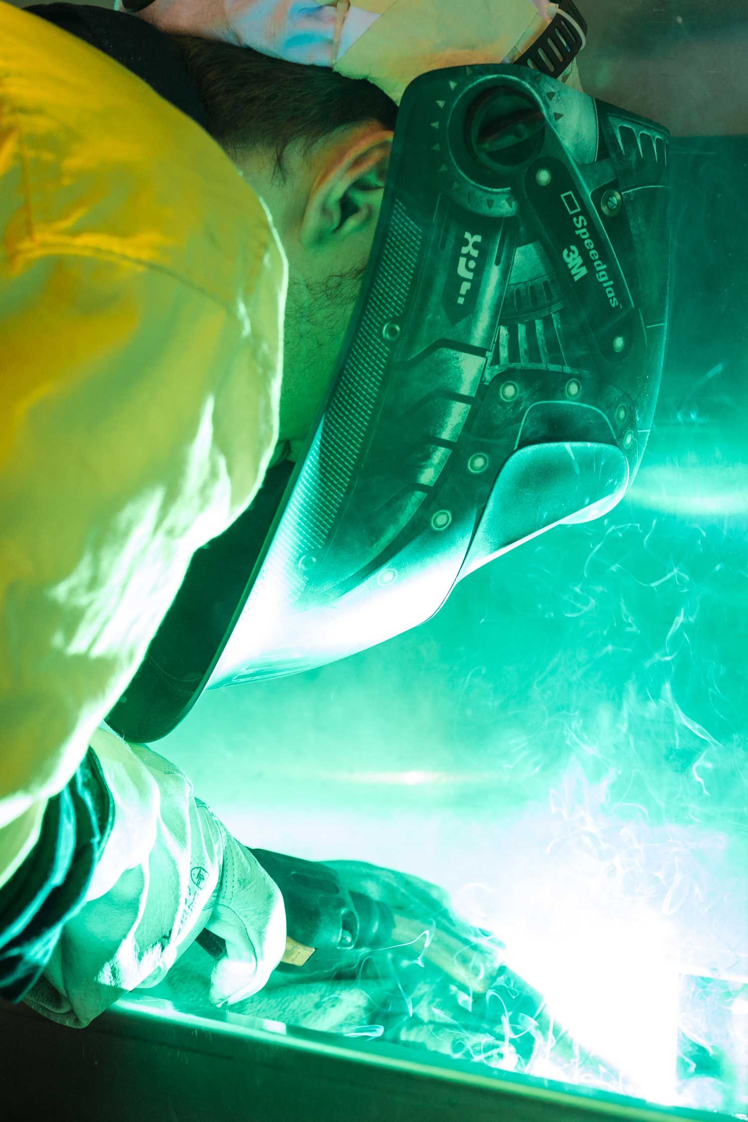 Welding Side View with Mask