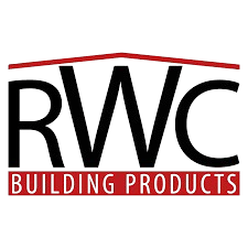 RWC Building Products logo with black text and a red roofline accent