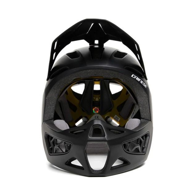 Un casco da bicicletta nero con la parola