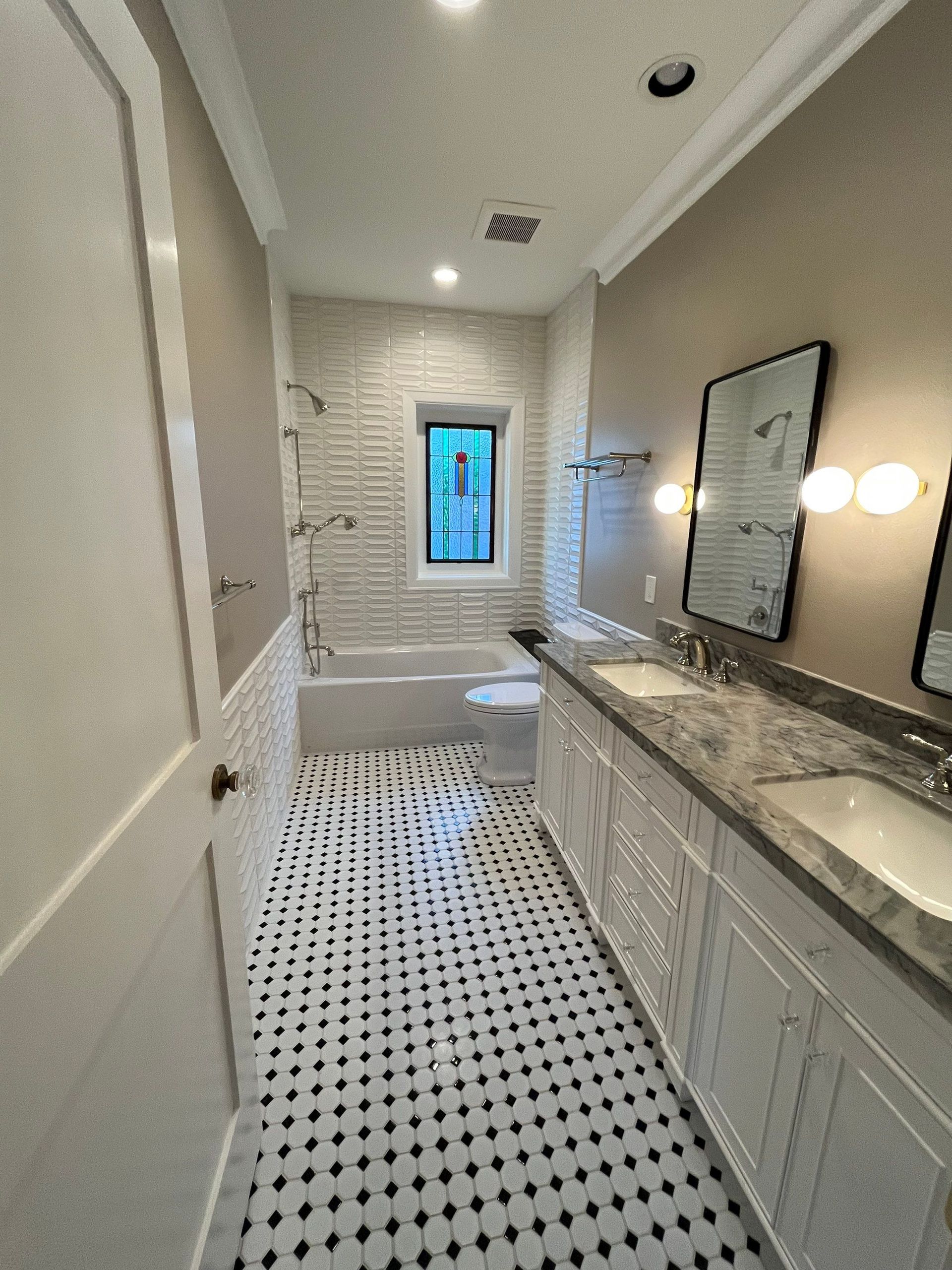 Elegant Bathroom — Bellaire, TX — All American Tile & Remodeling Roofing & Renovation