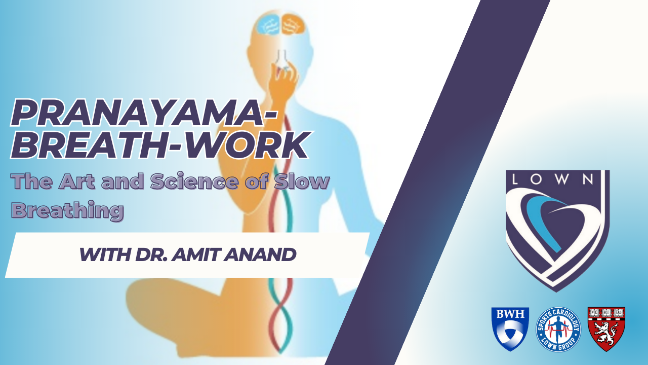 A poster for pranayama breath work with dr amit anand