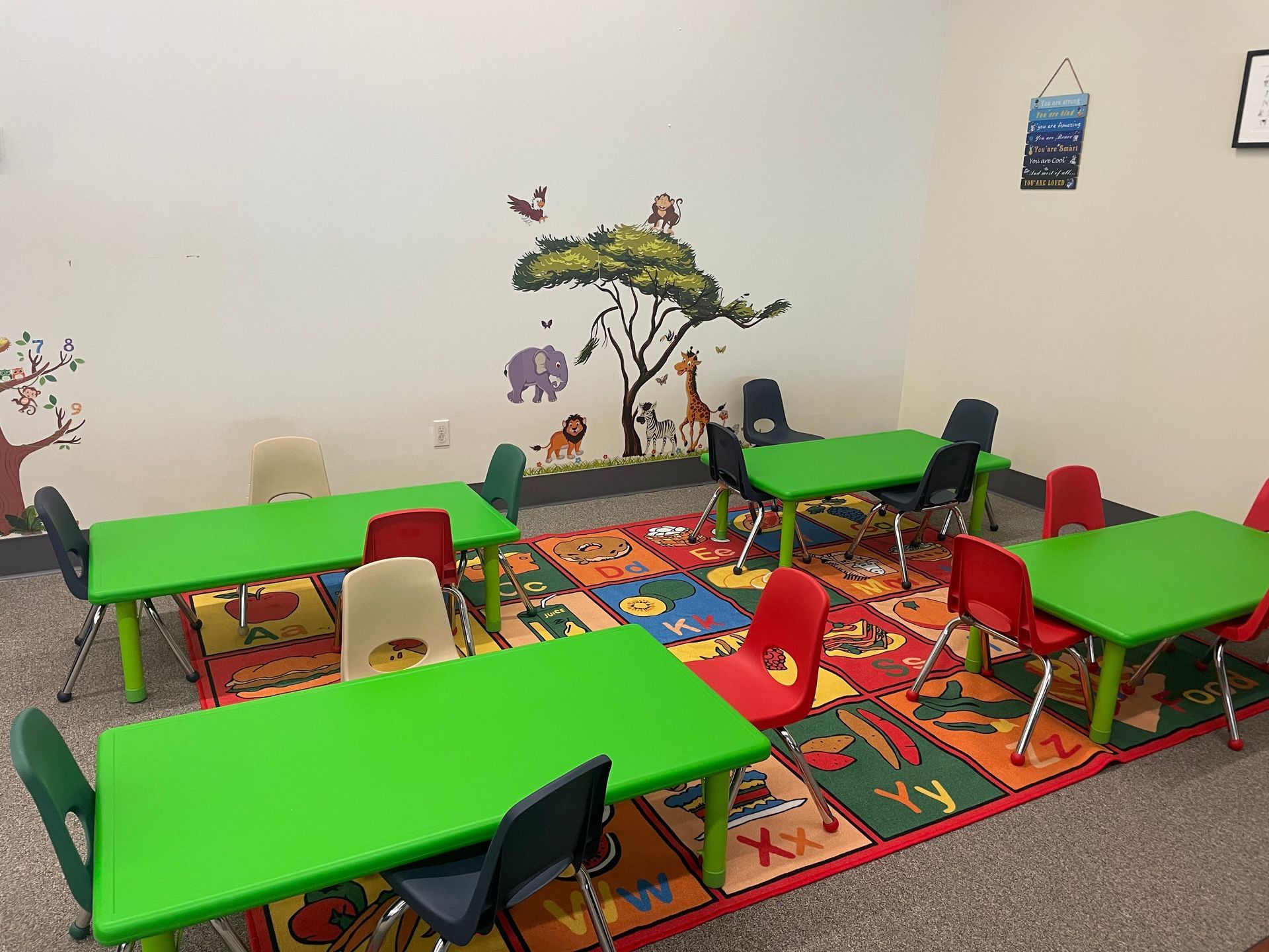 Playroom with toys at the Ware Family Resource Center