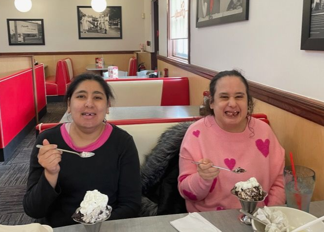 BHN DDS individuals served easting a sundae