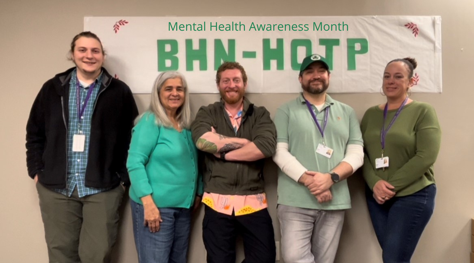 BHN staff wearing green for mental health awareness month