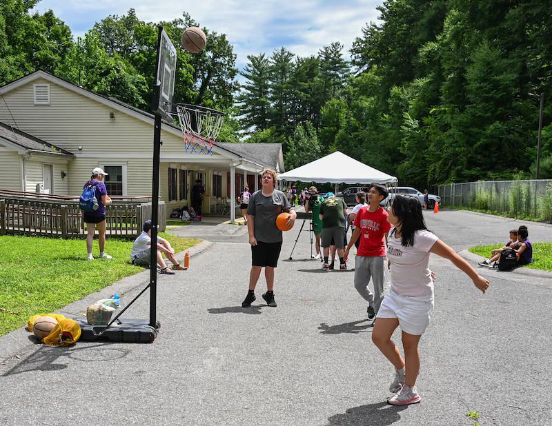 BHN kamp for kids opening day celebration - kids on the playground