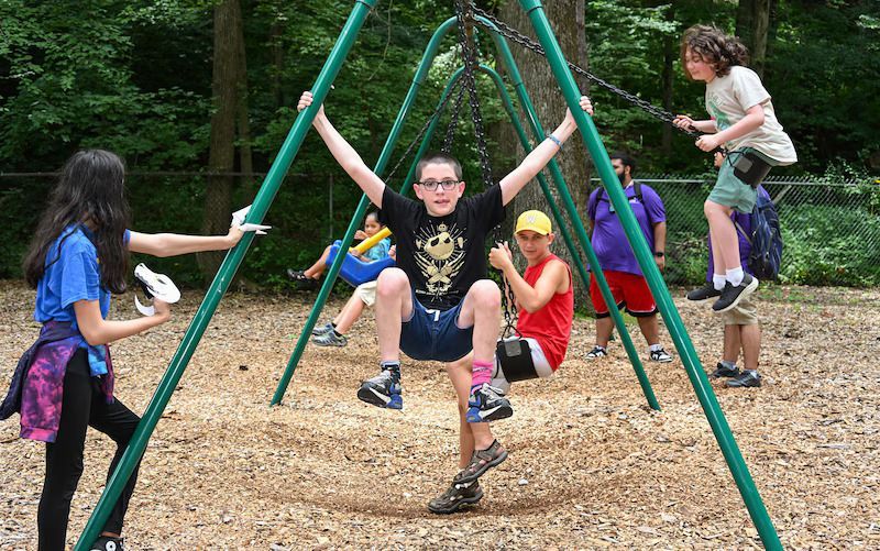 BHN kamp for kids opening day celebration - kids on the playground