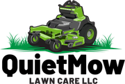 Green and gray zero-turn mower on grass, 