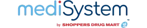 A logo for medisystem by shoppers drug mart