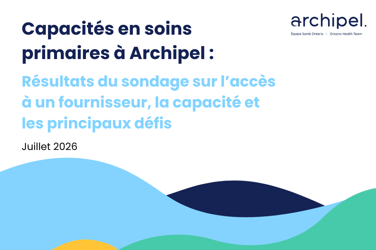 page couverture du rapport de sondage en soins primaires