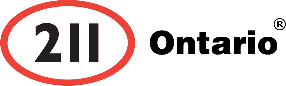 Un logo pour 211 Ontario est affiché sur un fond blanc.