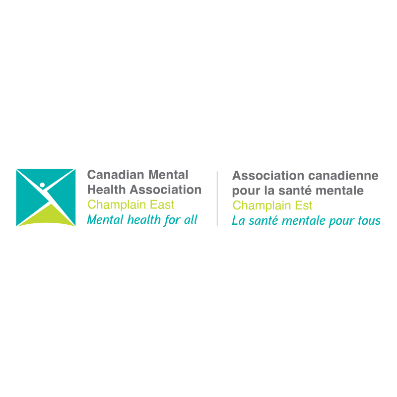 Le logo de l'association canadienne pour la santé mentale champlain est santé mentale pour tous.