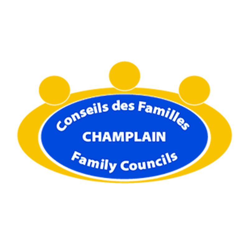 Un logo bleu et jaune pour les conseils de famille Champlain