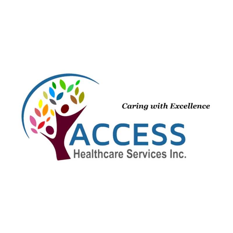 Le logo d'Access Healthcare Services Inc. est « prendre soin avec excellence ».