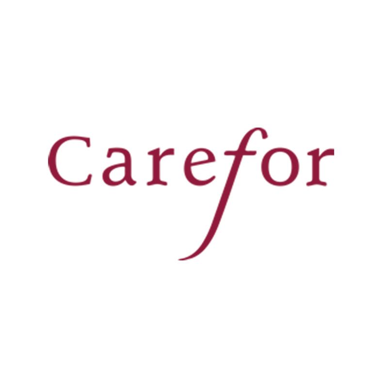 Un logo carefor rouge sur fond blanc