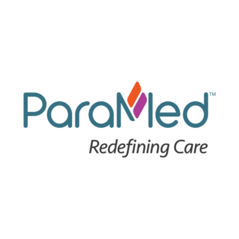 Logo paramed redéfinissant les soins sur fond blanc