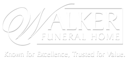 Logo for Walker Funeral Home. Text reads 