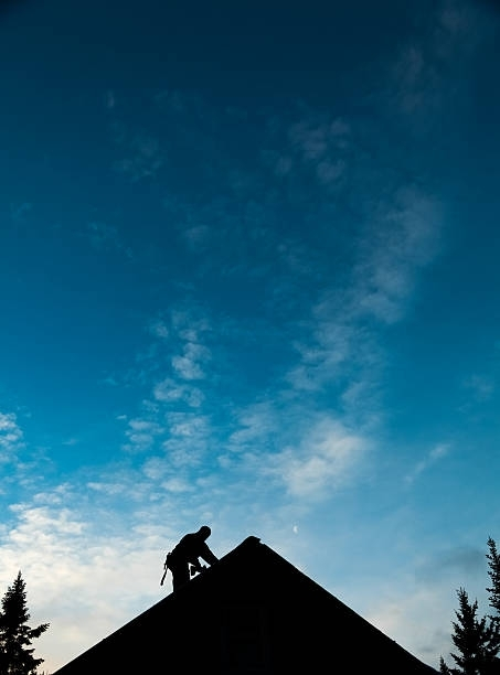Textured roof with scalloped edges.