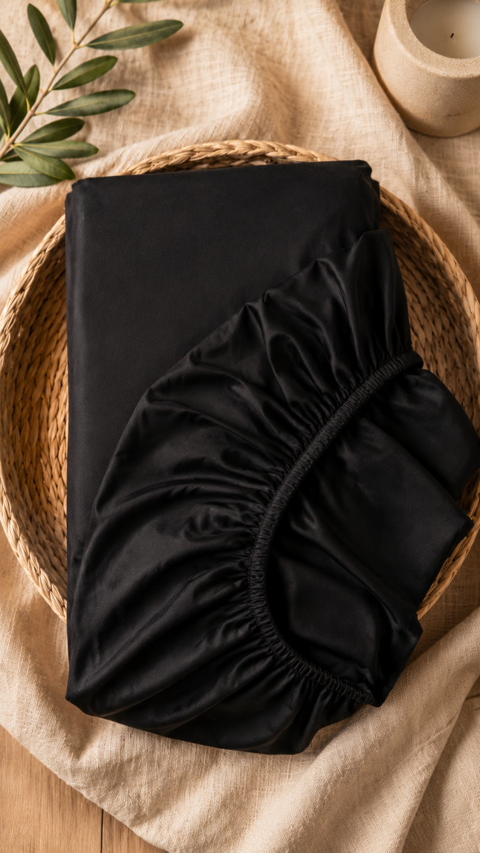 Sabana Ajustable Lisa Premium - NEGRA | JEAN CARTIER