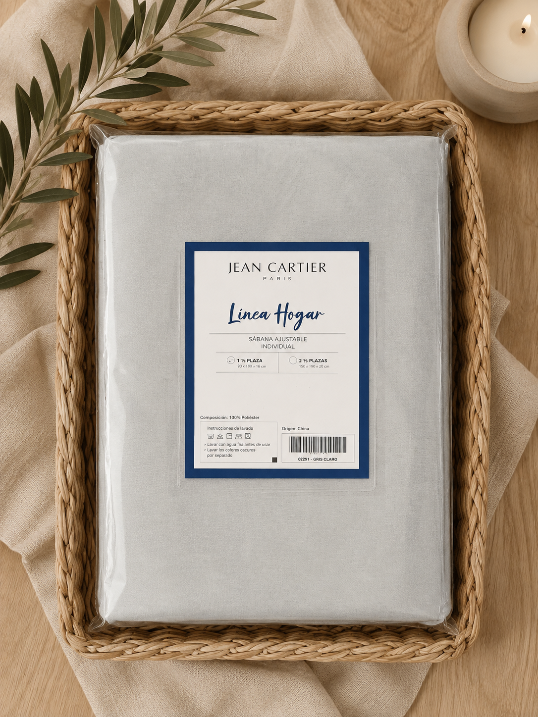 Sabana Ajustable Lisa Premium - CELESTE | JEAN CARTIER
