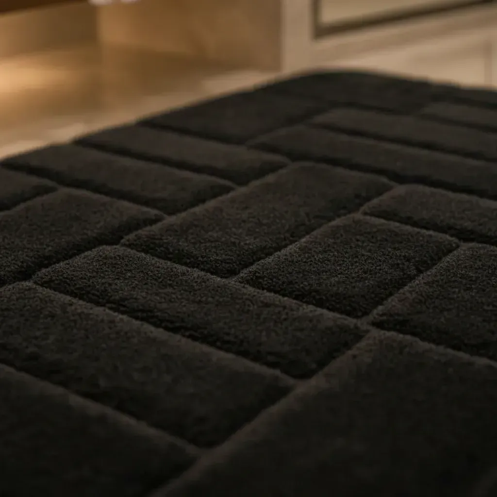 Alfombra de Baño - LINEA PREMIUM - NEGRA | 45 x 70 cm