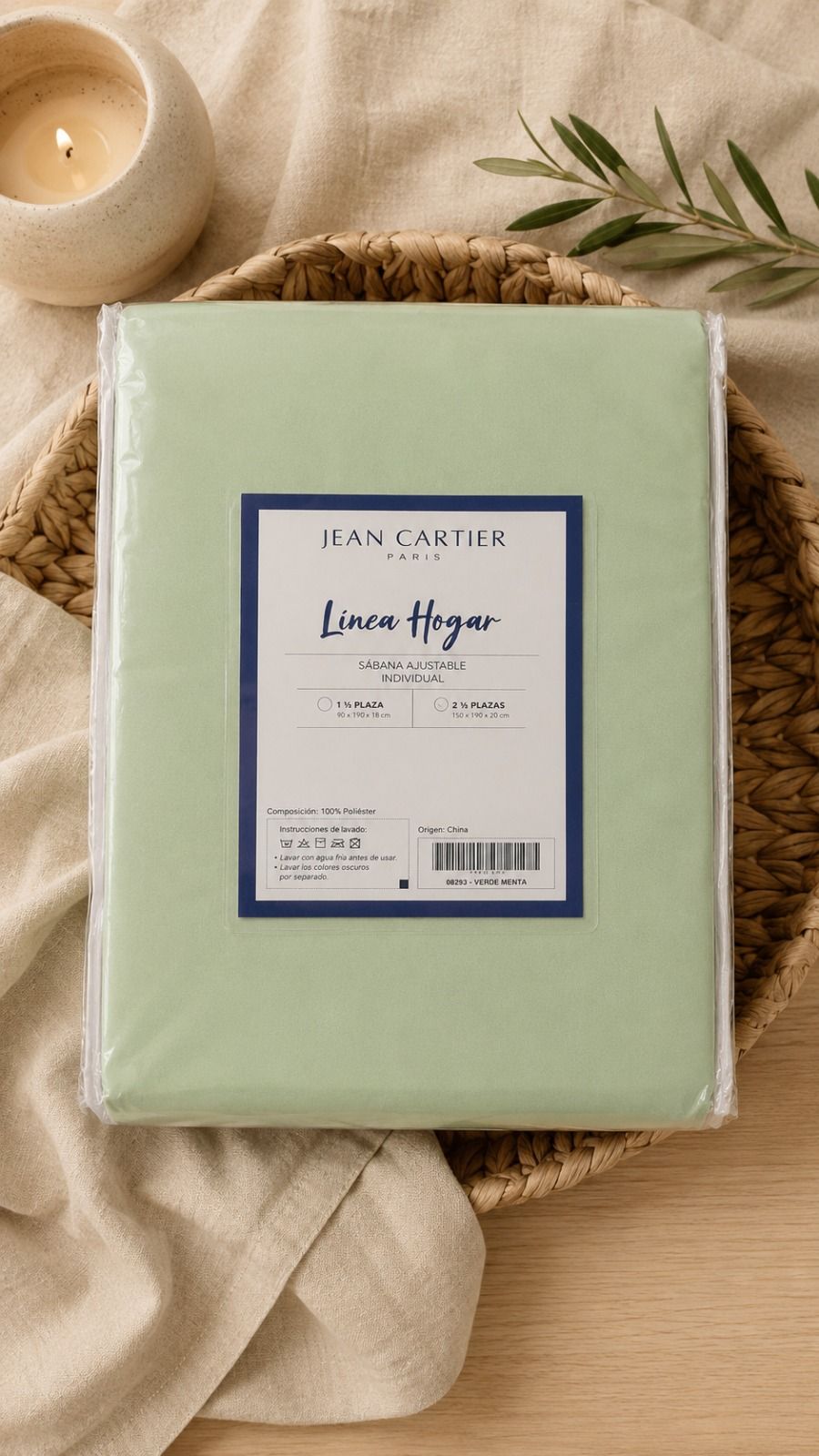 Sabana Ajustable Lisa Premium - VERDE | Jean Cartier