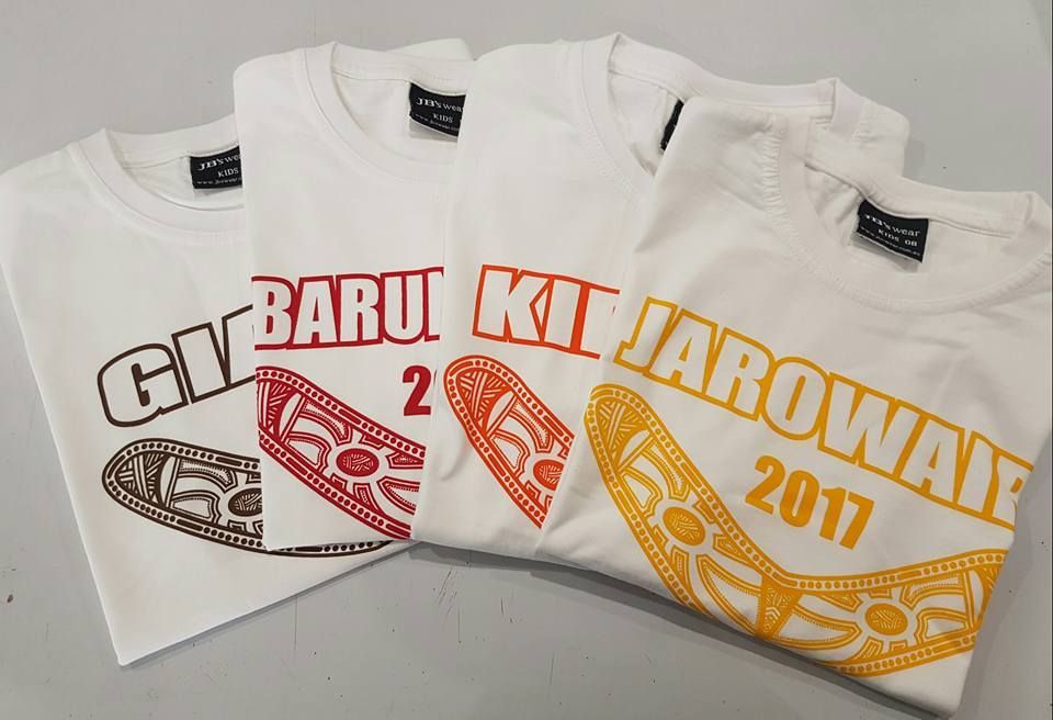 Three T-shirts Are Stacked On Top Of Each Other — Sportstar Screenprinting In Newtown, QLD