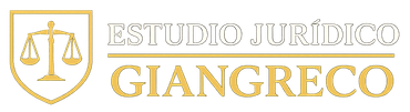 Logotipo dorado con escalas y el texto “Instituto Jurídico GIANGRECO”