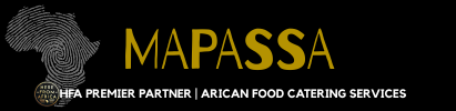 Logo with Africa outline,