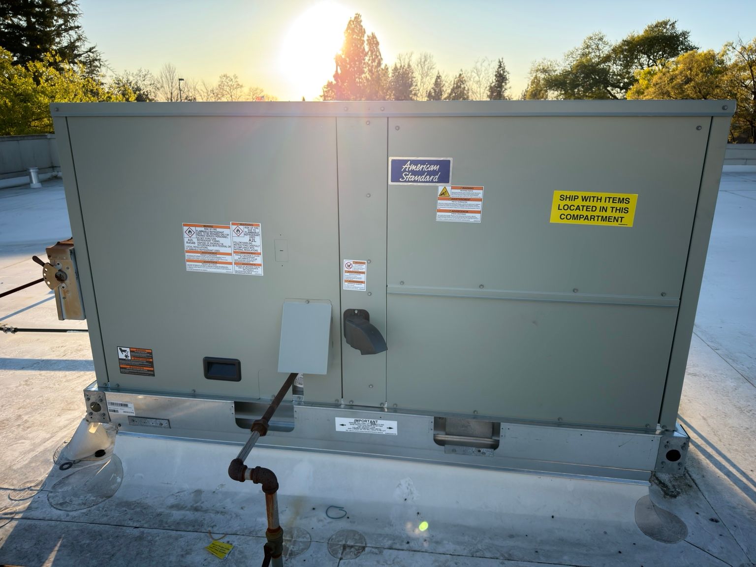 After: Replacement rooftop unit