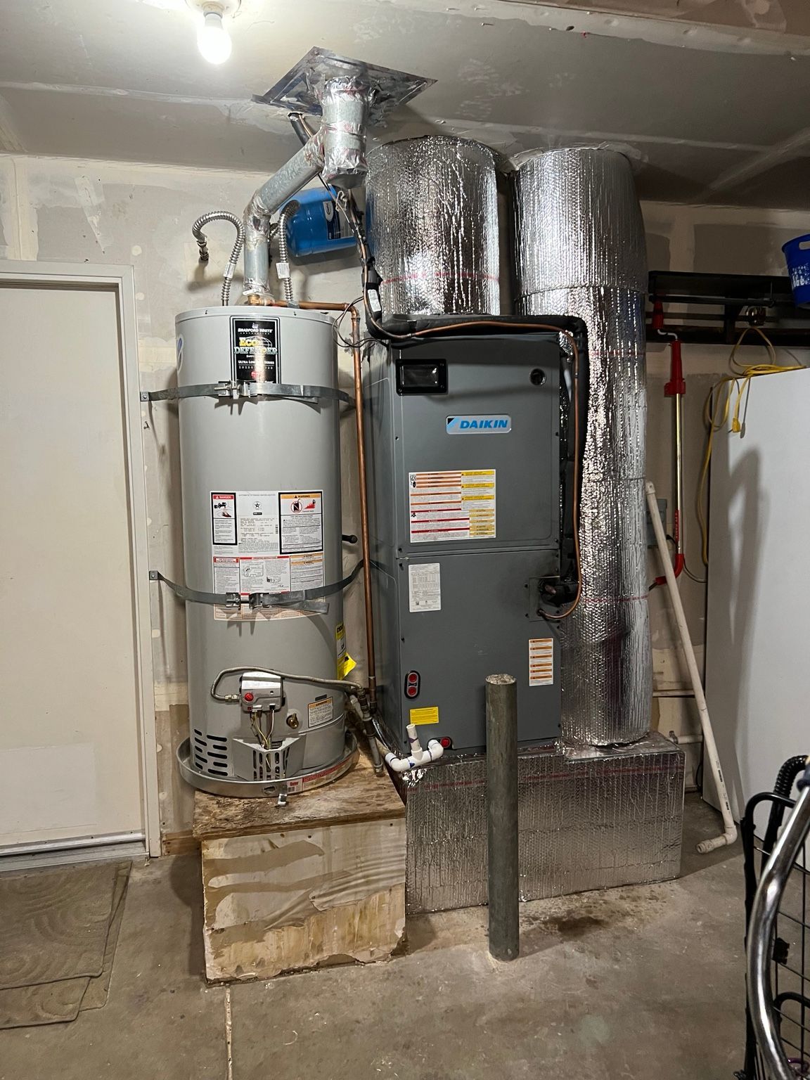 After: Replacement garage furnace