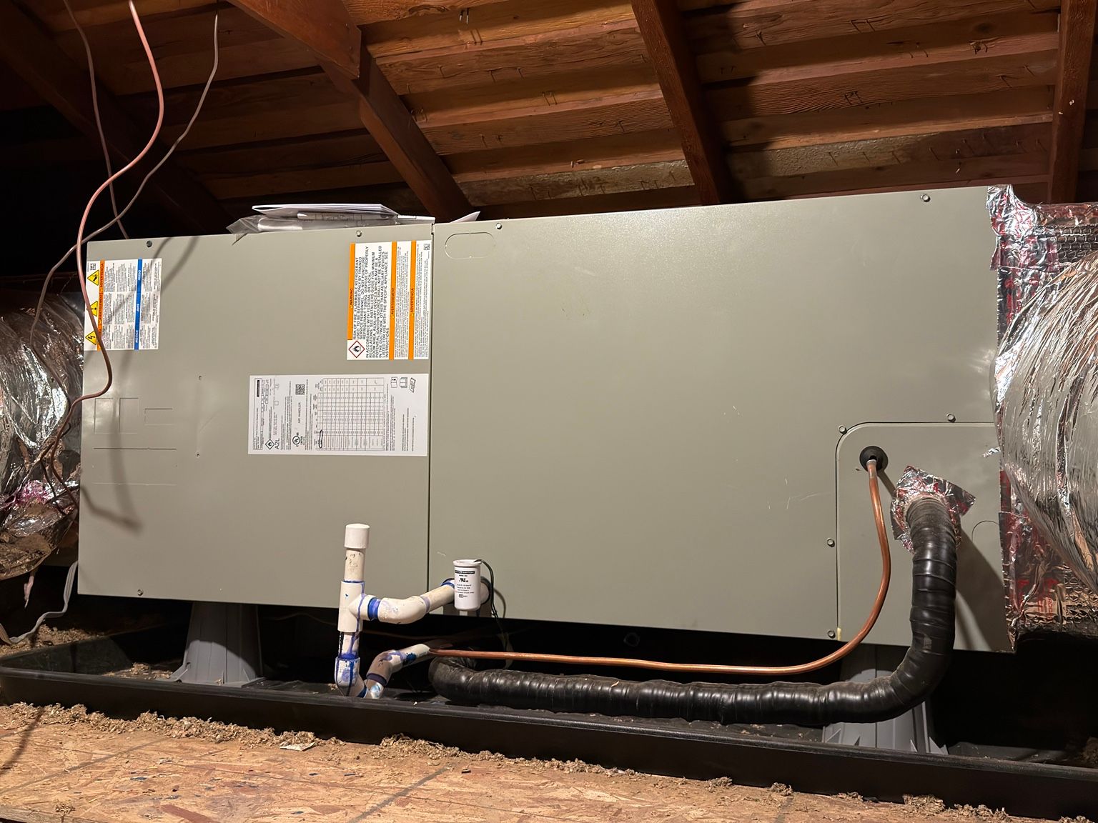 After: New horizontal attic unit