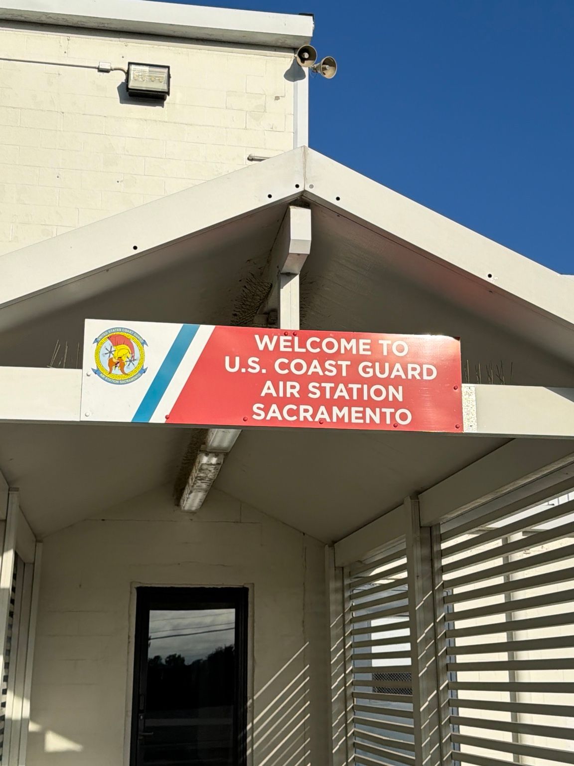 Entrance sign at U.S. Coast Guard Air Station Sacramento