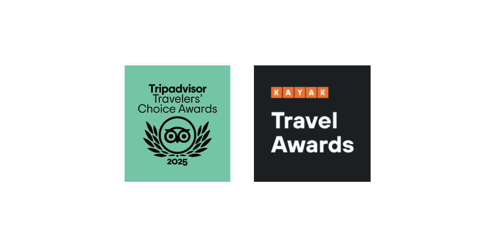 Tripadvisor Travelers’ Choice 2023 and Travel Awards logos on a white background