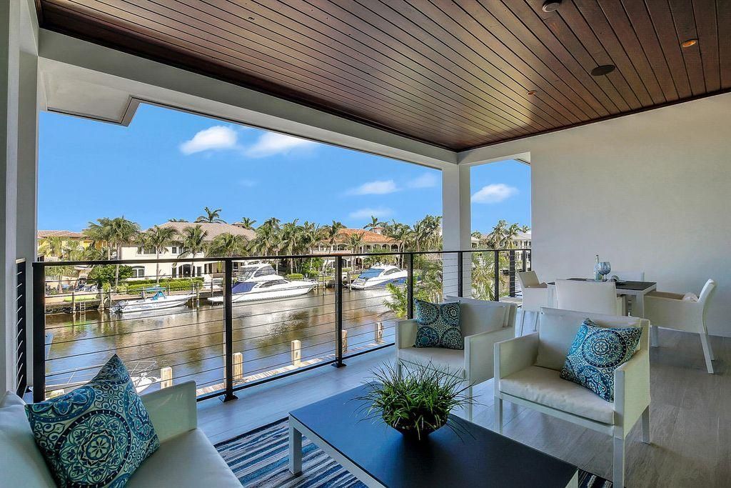 Coastal condominium balcony overlooking Florida's Intracoastal Waterway