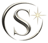 Stylized silver S logo inside a circle with a gold star accent on the right