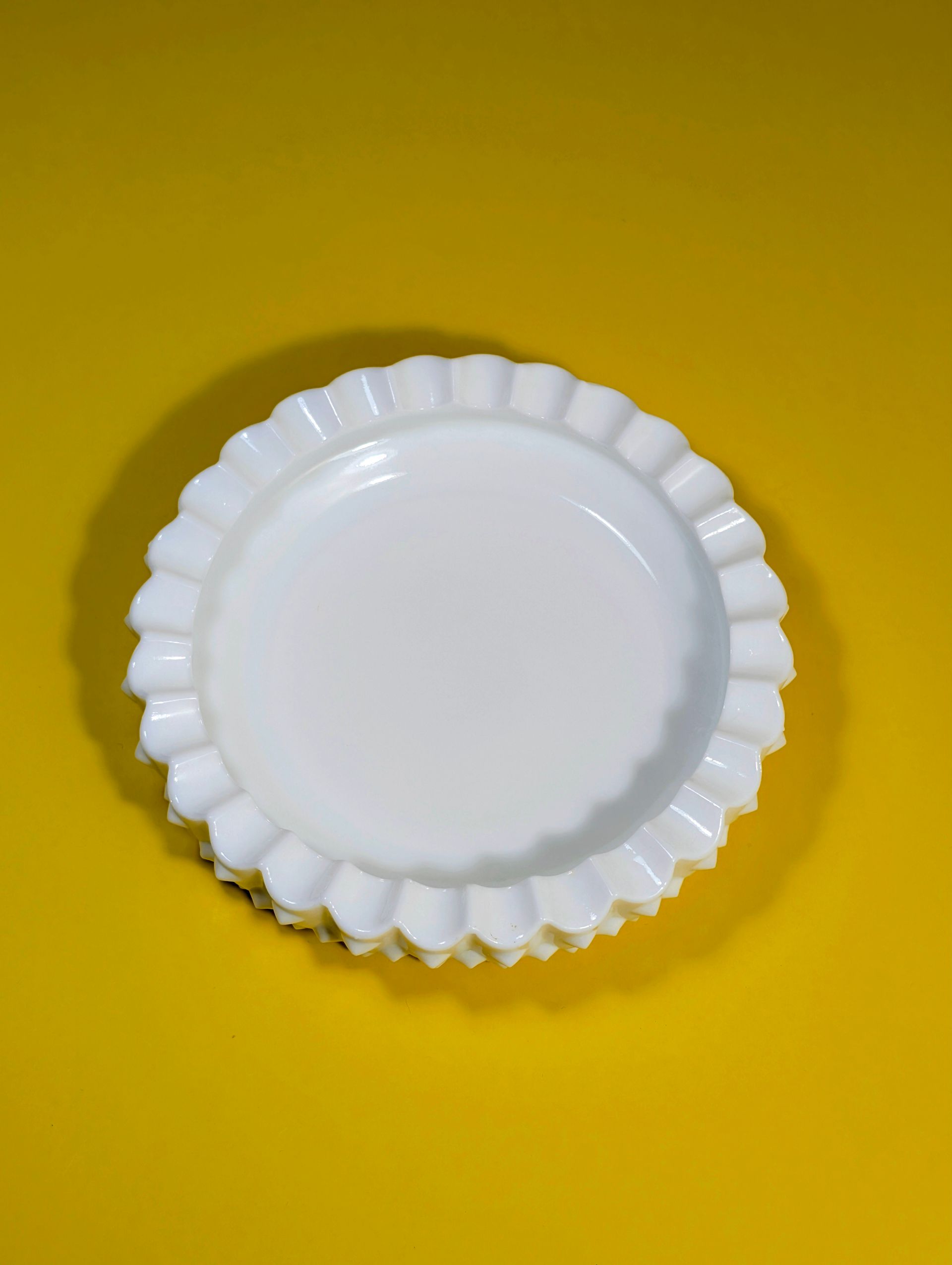 Round Hobnail Milk Glass Ashtray