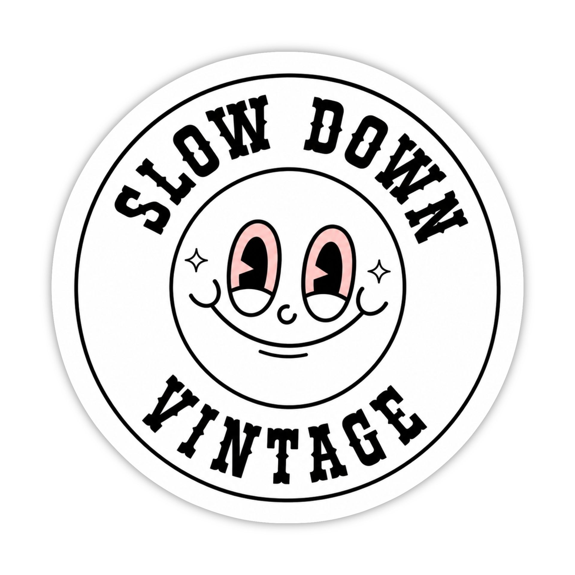 Slow Down Steve Circle Sticker