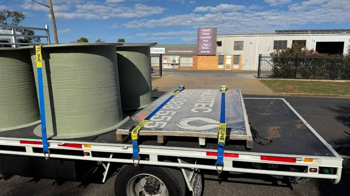 Items strapped to a trailer for transport — Goulburn Transport In Goulburn, NSW