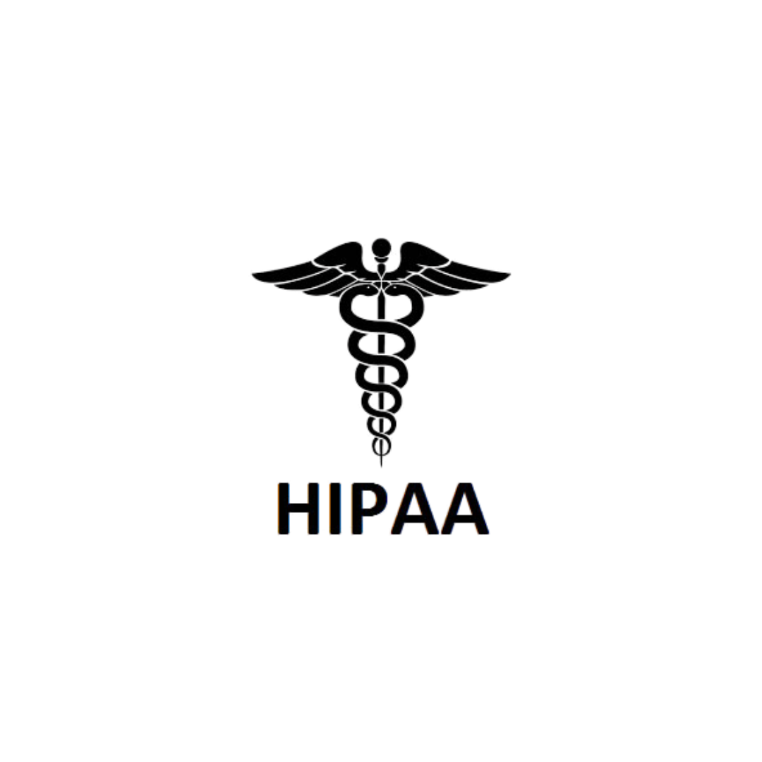 The hipaa logo is a caduceus with wings and snakes.