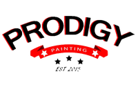 Logo for Prodigy Painting. Bold black text 