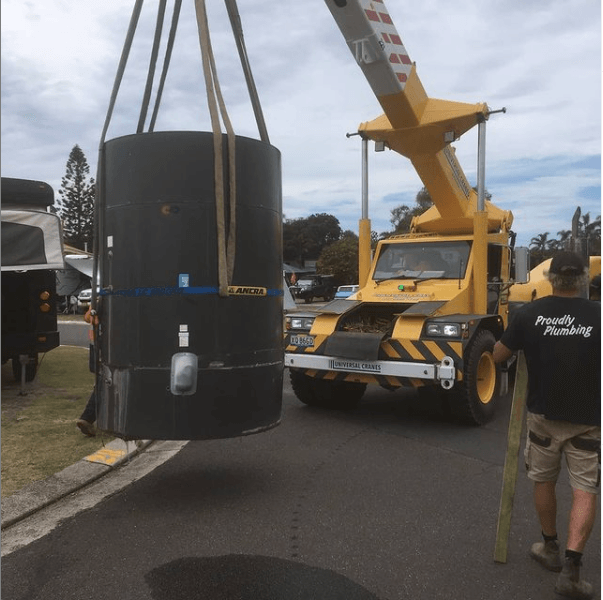 Large Solar Hot Water Storage Tank — Cape Byron Plumbing in Byron Bay, NSW