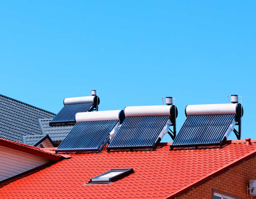 Solar Hot Water System On The Roof — Cape Byron Plumbing in Byron Bay, NSW