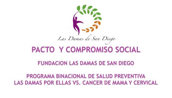 A logo for pacto y compromiso social fundacion las damas de san diego