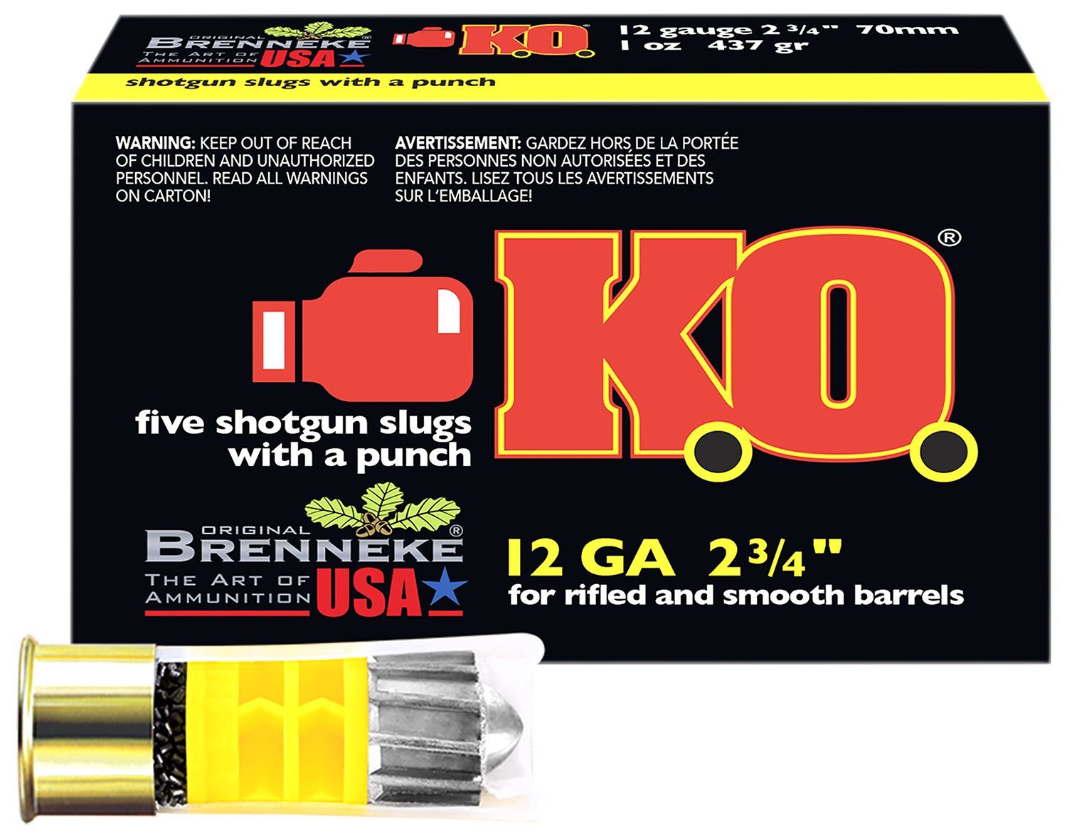 Brenneke SL122KO K.O.  12Gauge 2.75
