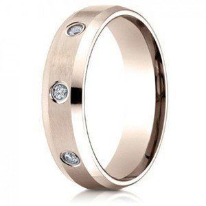 Rose Gold Ring With Small Diamonds — Diamandel Diamonds — Allen, TX