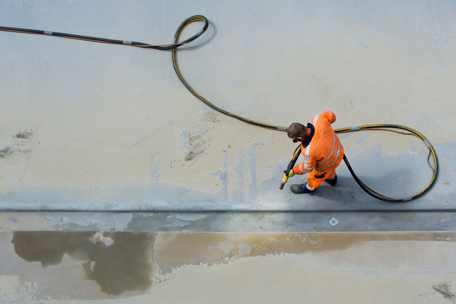 Sandblasting Concrete Surface — Latrobe, TAS — Clarkes Painting Services Pty Ltd