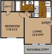 San Luis studio floor plan