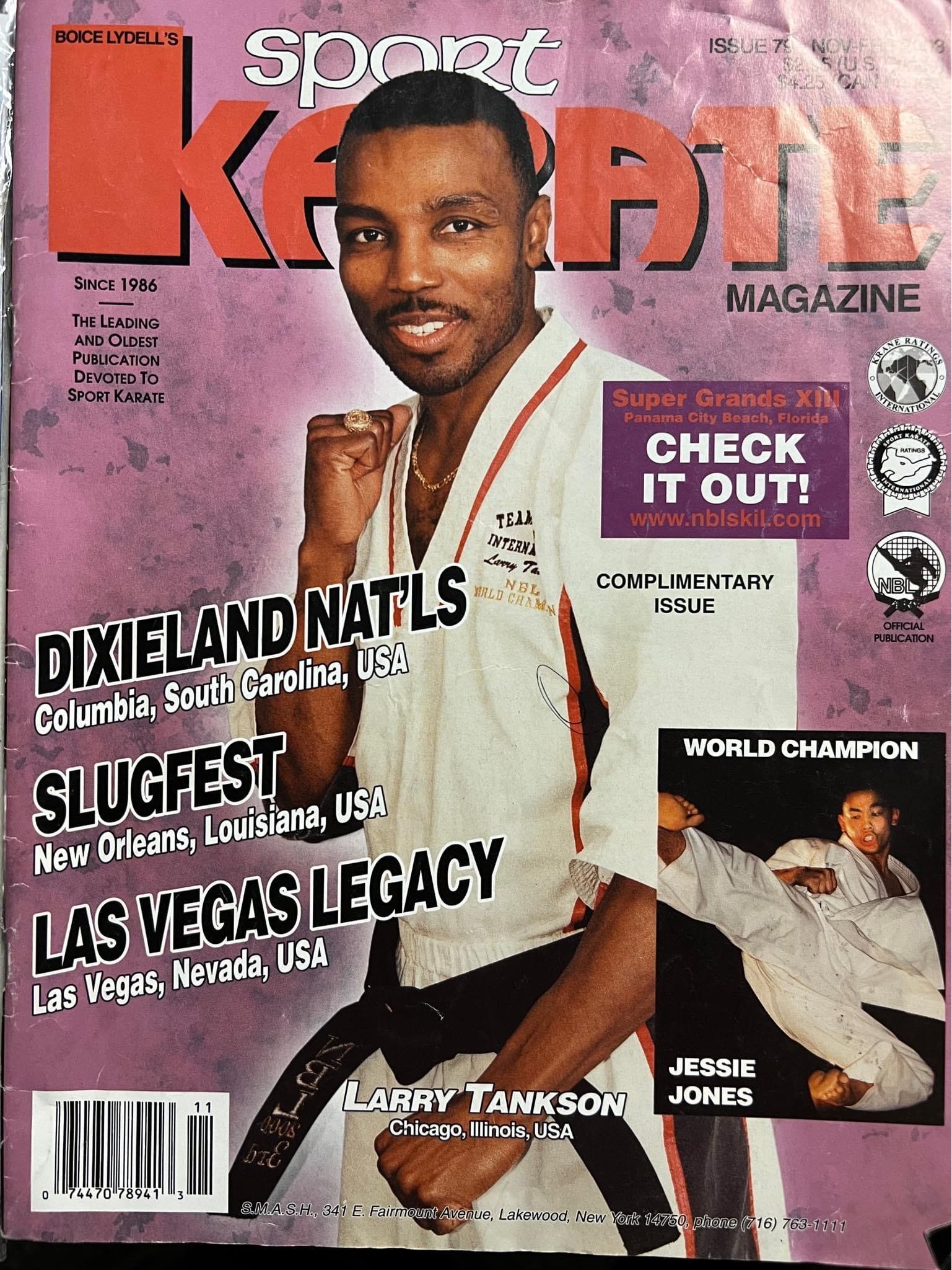 A man is on the cover of a sports magazine