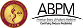 A logo for the american board of foot and ankle surgery