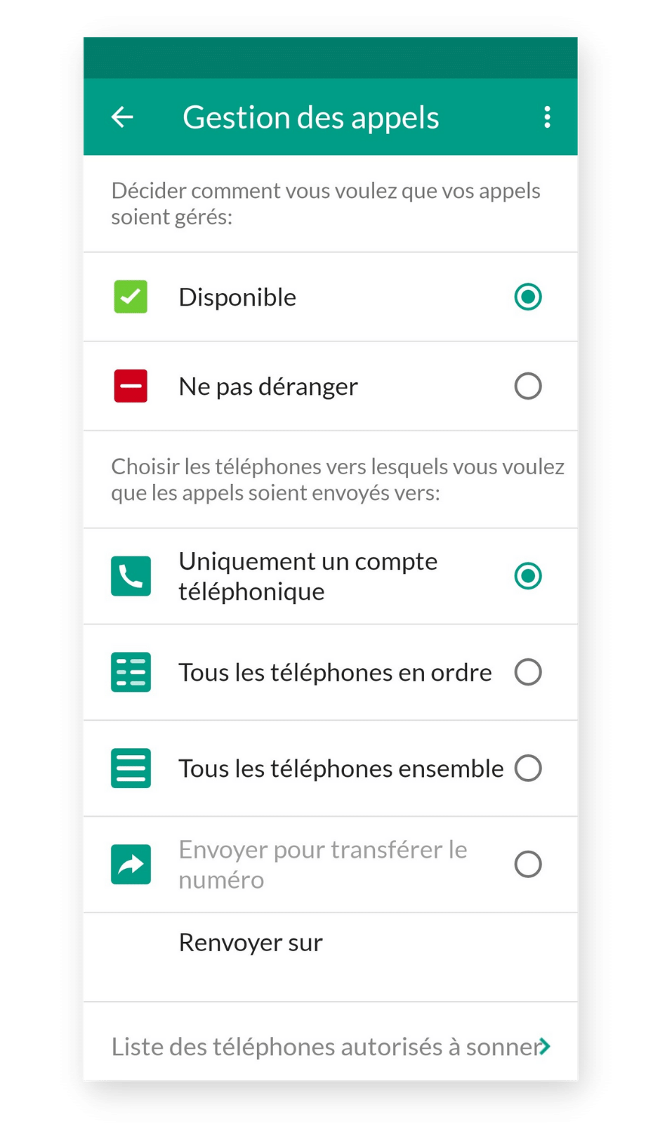 gestion des appels